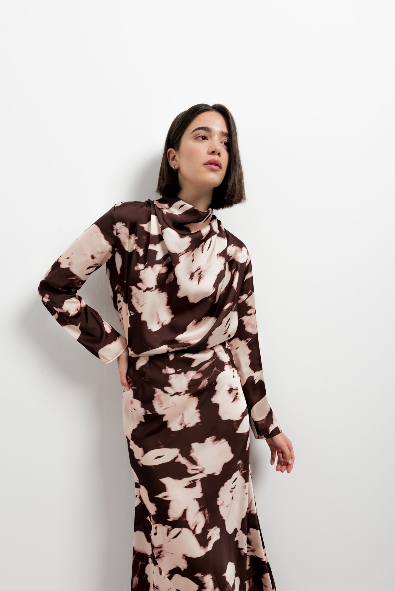 Falda larga estampada
