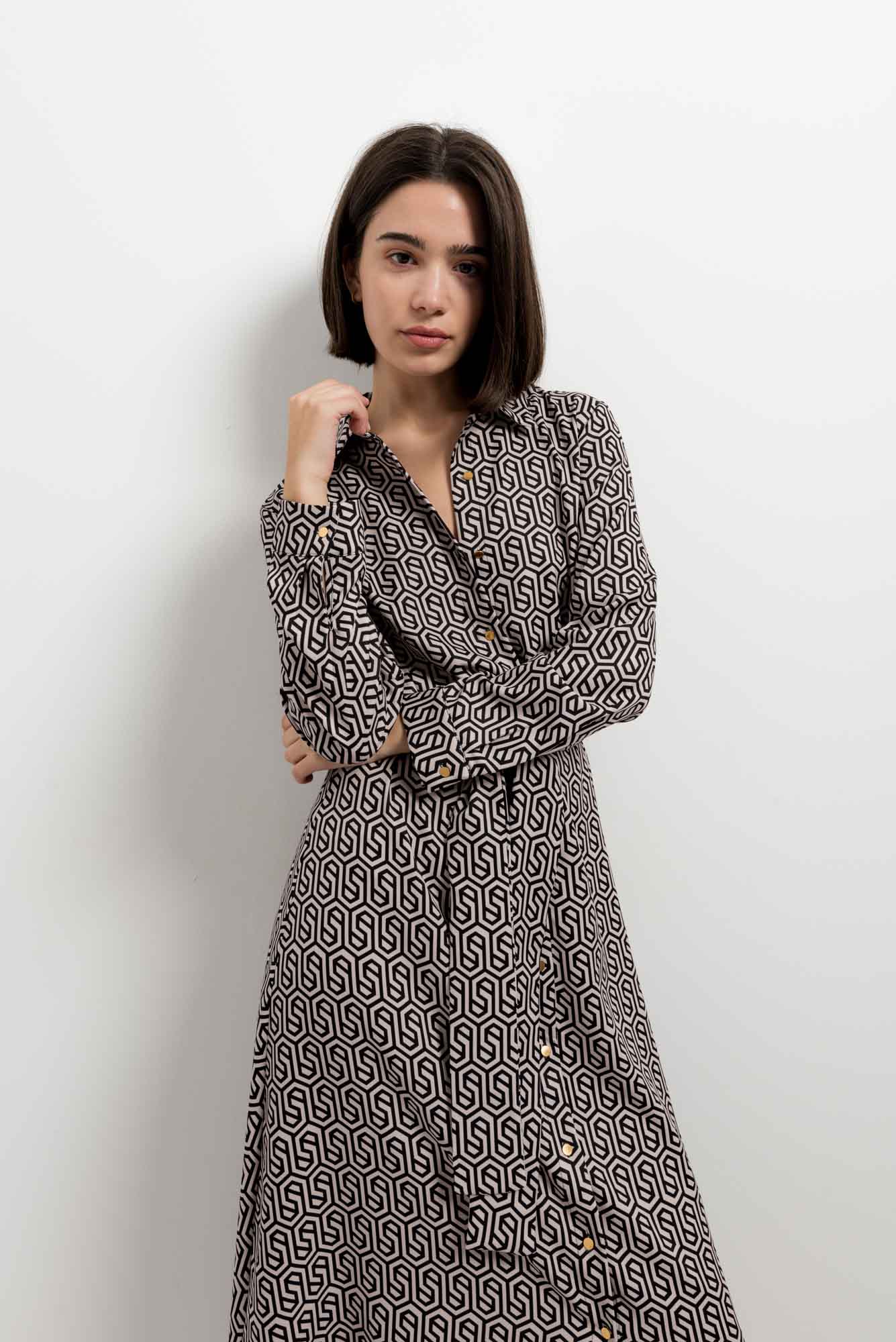 Vestido estampado geometricos