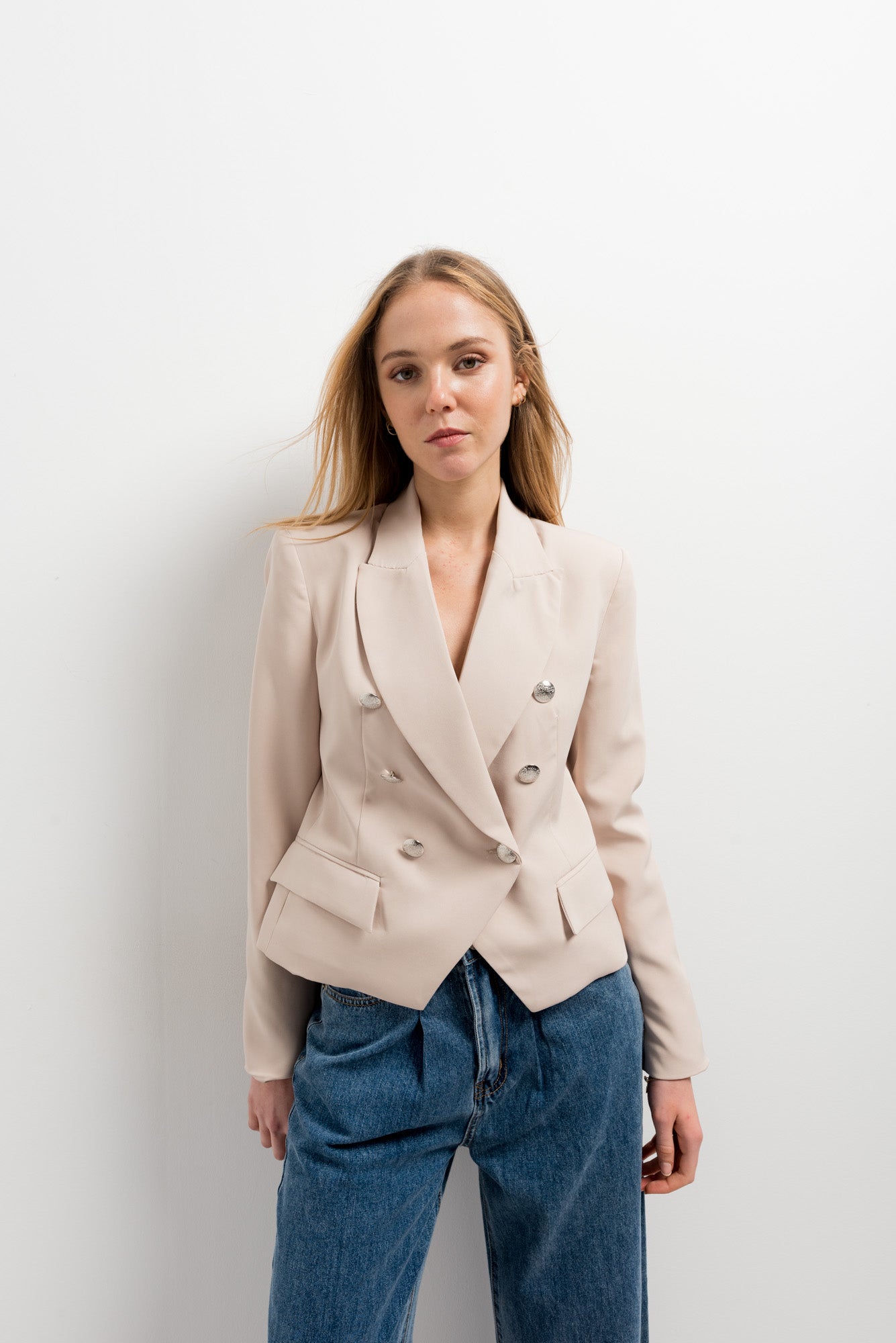 Blazer cruzada botones