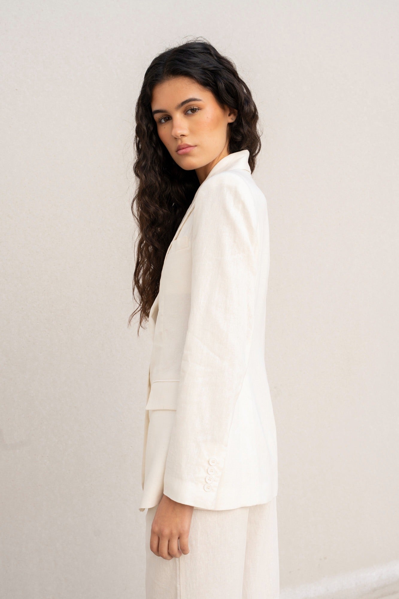 BLAZER DE LINHO CRU