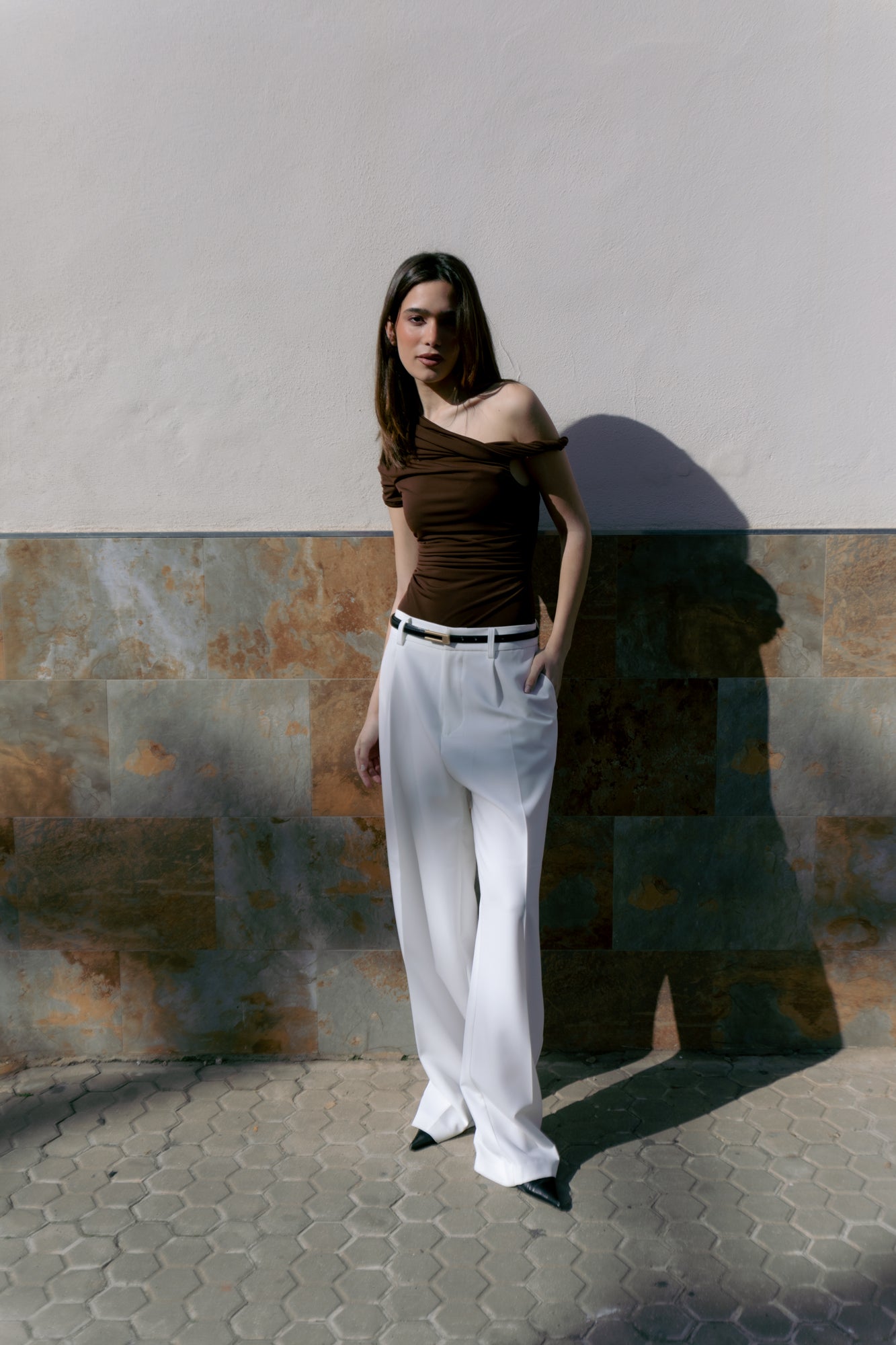 Calça com prega