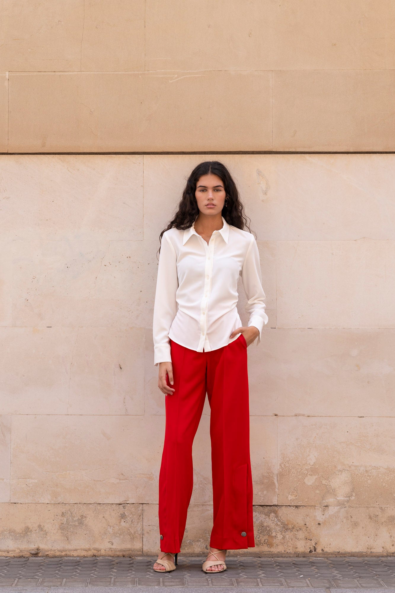 Camisa Textura Com Pregas