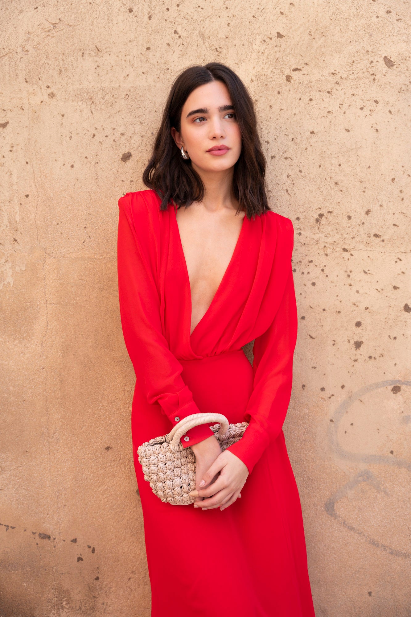 Vestido midi gasa