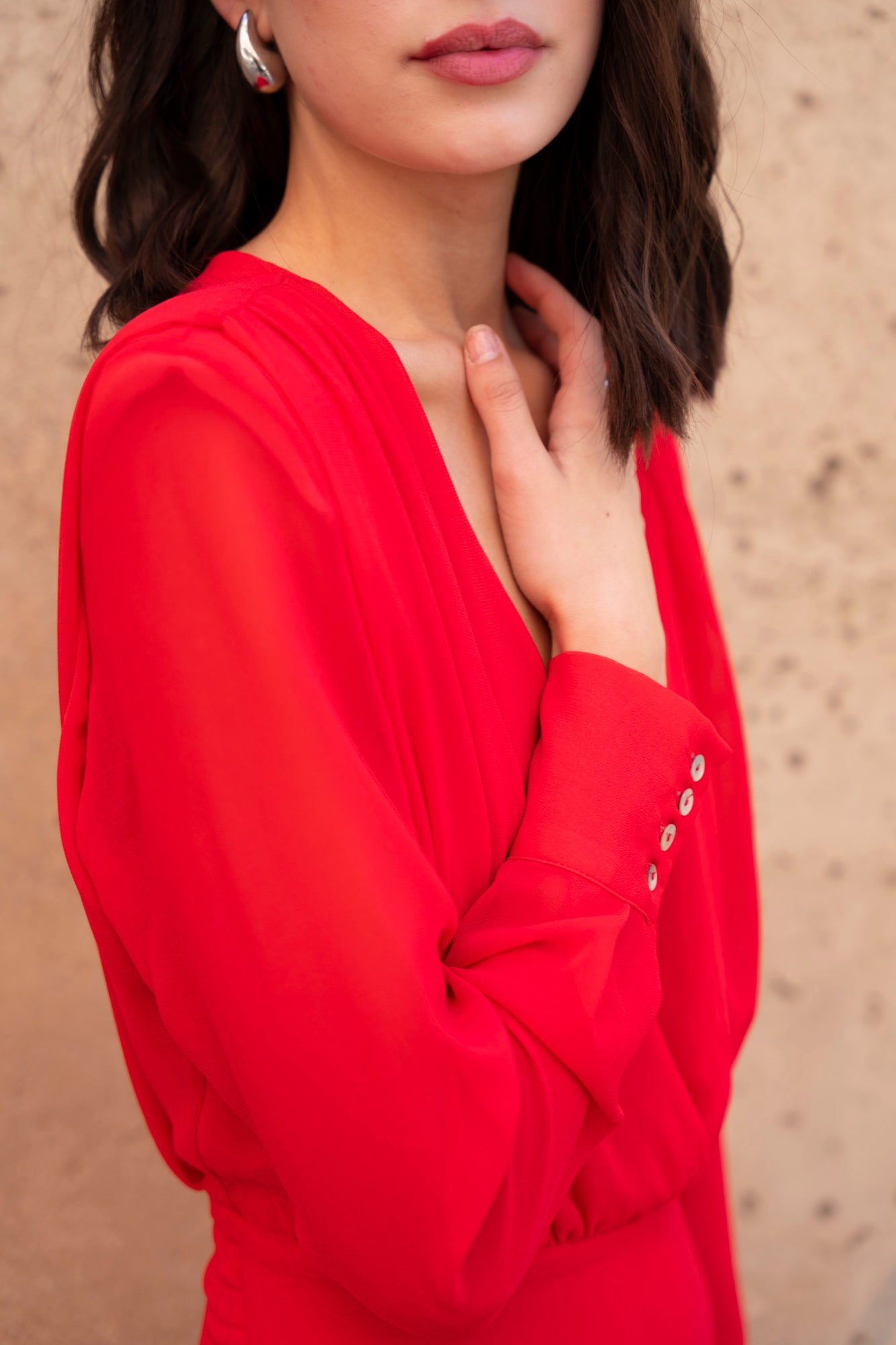 Vestido midi gasa