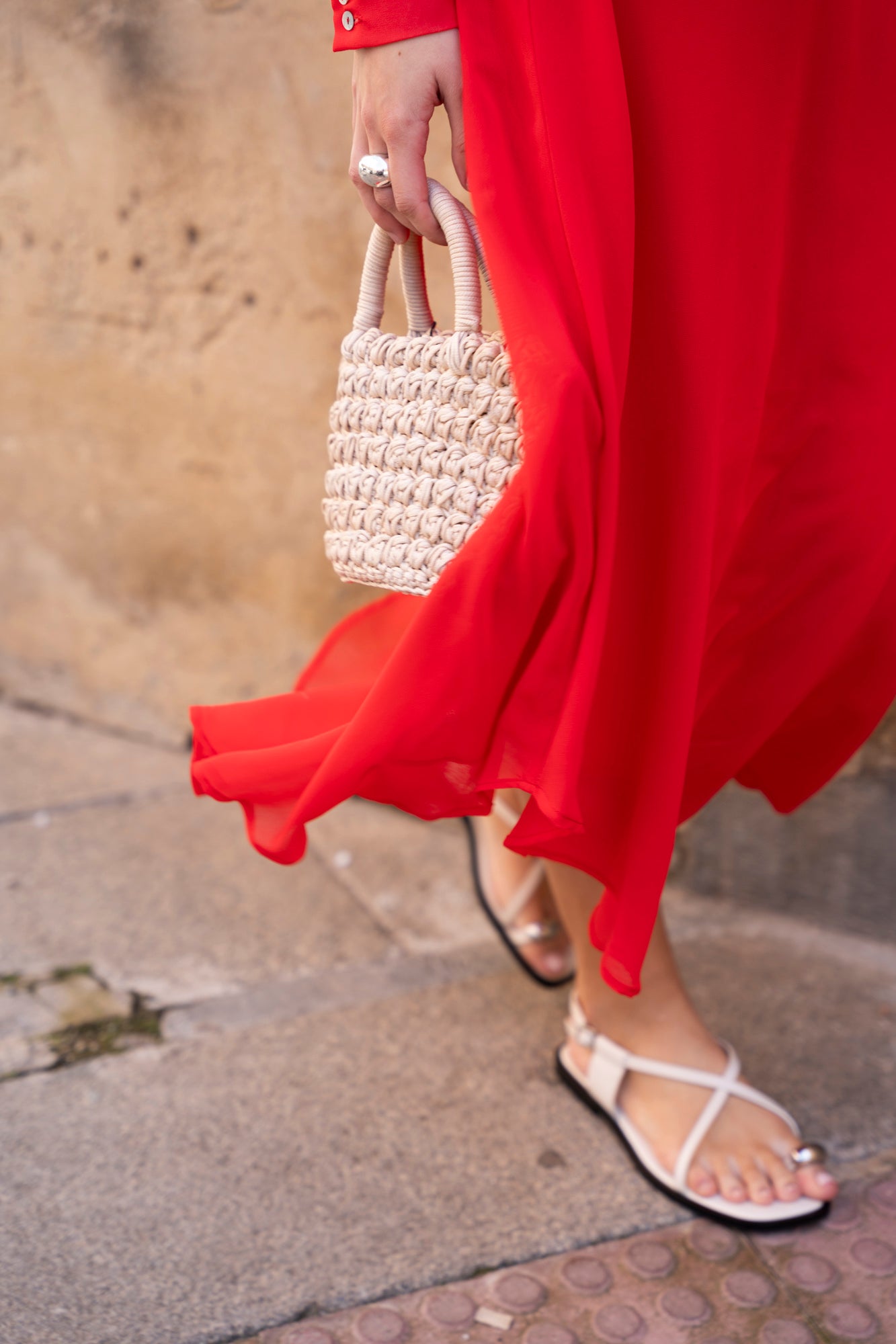 Vestido midi gasa