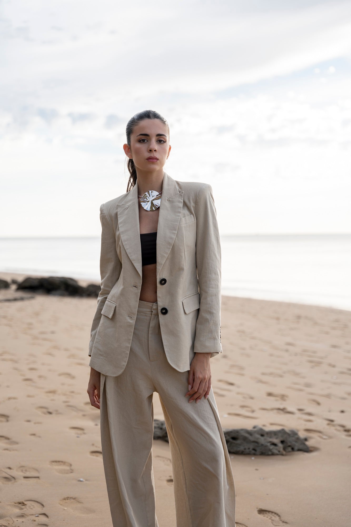 Blazer con lino
