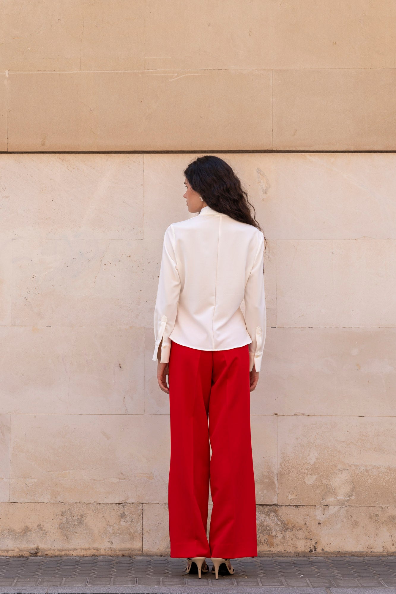 Camisa textura con pliegues