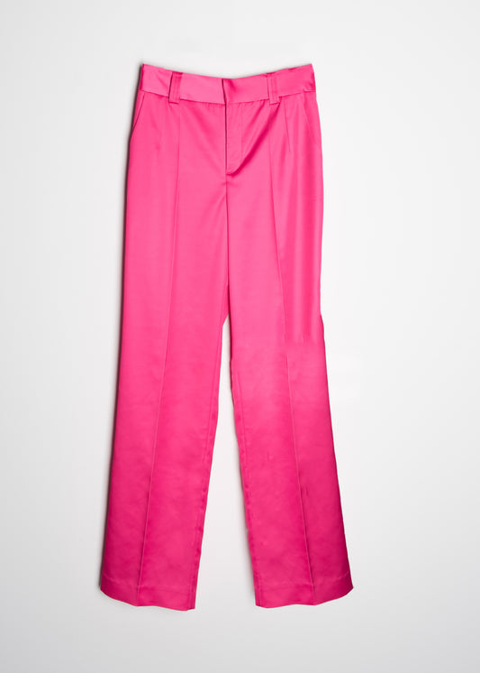 Pantalón satinado recto