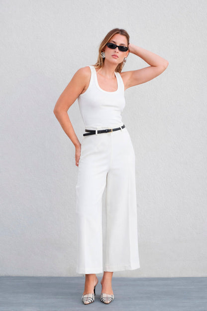 CALÇA CULOTTE COM CINTO