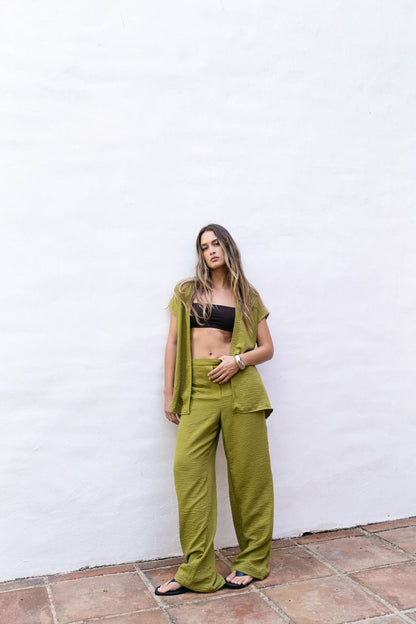 CALÇA FLUIDA COM ELÁSTICO