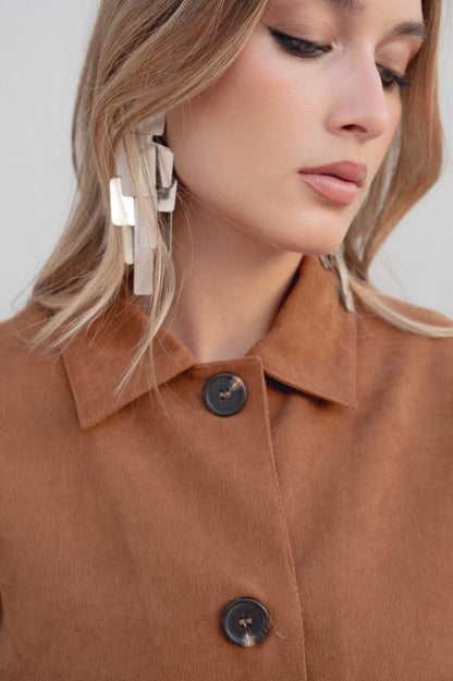 CASACO COM EFEITO DE CAMURÇA