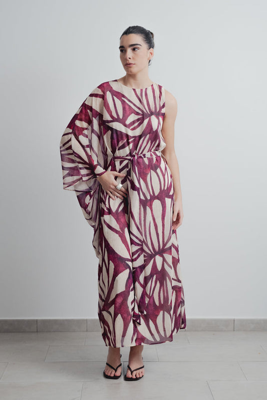 VESTIDO ESTAMPADO ASSIMÉTRICO