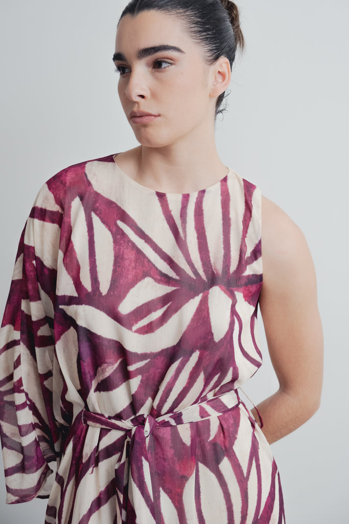 VESTIDO ESTAMPADO ASSIMÉTRICO