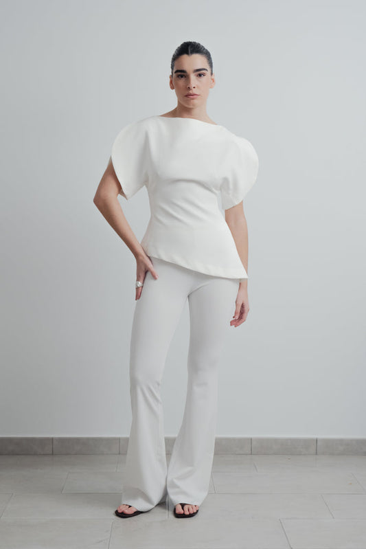 BLUSA COM MANGAS BUFANTES