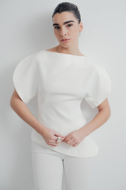 BLUSA COM MANGAS BUFANTES
