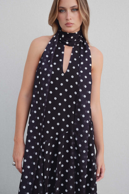 VESTIDO HALTER DE BOLINHAS