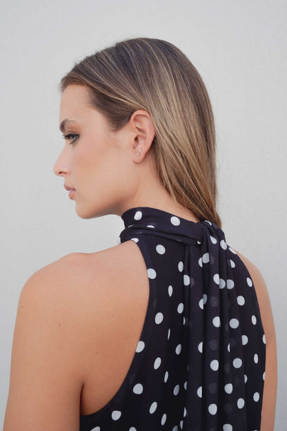 VESTIDO HALTER DE BOLINHAS